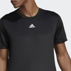 Áo Phông Adidas Nam Chính Hãng - AEROREADY HIIT BACK 3-STRIPES TRAINING T-SHIRT - Đen/Vàng | JapanSport HN8506