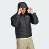 Áo Khoác Adidas Nam Chính Hãng - THREE STRIPES PUFFY HOODED JACKET - Đen | JapanSport IK0521