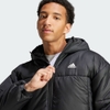 Áo Khoác Adidas Nam Chính Hãng - THREE STRIPES PUFFY HOODED JACKET - Đen | JapanSport IK0521