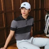 Áo Polo Adidas Nam Chính Hãng - COLORBLOCK RUGBY STRIPE POLO SHIRT - Đen/Xám  | JapanSport IU4355