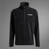 Áo Khoác Adidas Nam Chính Hãng - Multi Essentials 1/2 Zip Fleece Jacket - Đen | JapanSport JP0783