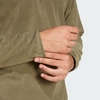 Áo Khoác Adidas Nam Chính Hãng - Essentials 1/2 Zip Fleece - Màu Olive | JapanSport JP0784