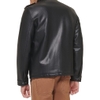 Áo Khoác Levi's Chính Hãng - Faux Leather Aviator Bomber Jacket - Màu đen | JapanSport LM2RU457-blk
