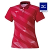 Áo Polo Mizuno Nữ Chính Hãng - Game Shirt Racquet Sports  - Màu Đỏ | JapanSport 62JA1702-61