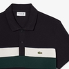 Áo Polo Lacoste Nam Chính hãng - Regular Fit Colorblock Petit Piqué Polo - Màu Đen/Trắng/Xanh | JapanSport PH5918-51-6XH