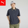 Áo Polo Puma Nữ Chính Hãng - Women's short-sleeved polo shirt in FOG Rib Color- Màu Xám | JapanSport 633352-01