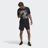 Quần Short Adidas Nam Chính Hãng - DESIGNED FOR MOVEMENT AEROREADY HIIT GRAPHIC TRAINING SHORTS - Đen | JapanSport HN8541