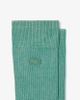 Set Tất Lacoste Chính Hãng - Unisex 3-Pack Ribbed Cotton Socks -Màu Navy/Xanh/Nâu | JapanSport RA9314-51-CRI