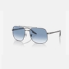 Kính Ray-Ban Chính hãng - Aviator - Sunglasses in Polished Gunmetal and Blue - ORB3699 004 59mm - Nam | JapanSport
