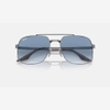 Kính Ray-Ban Chính hãng - Aviator - Sunglasses in Polished Gunmetal and Blue - ORB3699 004 59mm - Nam | JapanSport