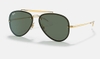 Kính Ray-ban Chính hãng - Blaze Aviator Sunglasses in Gold and Green | JapanSport 0RB3584N-61