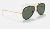 Kính Ray-ban Chính hãng - Blaze Aviator Sunglasses in Gold and Green | JapanSport 0RB3584N-61