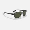 Kính Ray-Ban Chính hãng - RB3687 002/31 Sunglasses in Black and Green - 58mm - Màu Đen | JapanSport