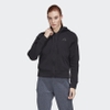 Áo khoác nữ Adidas Chính hãng - Ribbed Hoodie - Black | JapanSport FI6712