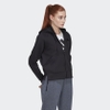 Áo khoác nữ Adidas Chính hãng - Ribbed Hoodie - Black | JapanSport FI6712