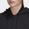 Áo khoác nữ Adidas Chính hãng - Ribbed Hoodie - Black | JapanSport FI6712