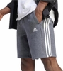 Quần Short Adidas Chính Hãng - Essentials Fleece 3-Stripes Shorts Dark Grey Heather - Màu Xám | JapanSport IJ6486