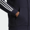 Áo Khoác Adidas Chính Hãng - Essentials Fleece 3-Stripes Full-Zip Hoodie - Màu Xanh | JapanSport GK9053