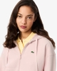 Áo Khoác Lacoste Chính Hãng - Women's Zip-Up Piqué Hoodie - Màu Hồng | JapanSport SF5272-51-ADY