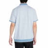 Áo Polo Mizuno Chính Hãng - Knit jacquard gingham short-sleeved ribbed collar - Màu Xanh| JapanSport E2MAC019-28