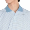 Áo Polo Mizuno Chính Hãng - Knit jacquard gingham short-sleeved ribbed collar - Màu Xanh| JapanSport E2MAC019-28