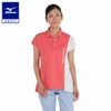 Áo Polo Mizuno Nữ Chính Hãng - Golf Wear Solar Cut Ice Touch Frill Tail Short - Màu Hồng Trắng | JapanSport E2MAC206-64