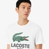 Áo phông Lacoste Chính hãng - Printed Cotton T-Shirt - Màu Trắng | JapanSport TH5634-51-001
