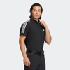 Áo Polo Adidas Nam Chính Hãng - Three-stripes Short-Sleeved Stretch Button-Down - Đen | JapanSport HT6862