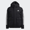 Áo Khoác Adidas Chính hãng - UTILITAS 3-STRIPES HOODED - Đen Nam | JapanSport GT1688