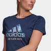 Áo phông Adidas Chính hãng - Camiseta Run for the Oceans Estampada Nữ - Xanh | JapanSport GJ6463