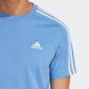 Áo Phông Adidas Chính Hãng - Playera Essentials 3 Franjas Tejido Jersey - Xanh | JapanSport IC9346