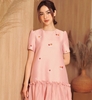 Đầm taffeta thêu tay họa tiết hoa bồ công anh PINKDANELION