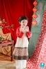 Áo dài thân nhăn phối tơ vintage ADVIN