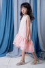 Váy linen chân voan tơ mullet hồng