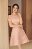 Đầm taffeta phối tơ linen xếp nếp nhỏ BEHER