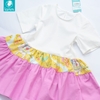 Váy thô ba đoạn tay ngắn rừng hồng Pink Zoo