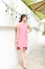 Váy linen hồng tím 5 nơ Linné