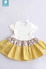 Váy linen phối thô 3 đoạn - voi vàng