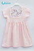 Váy linen đáp hoa ngực Pinkroses