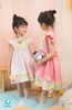 Váy thô đáp hoa ngực hồng nhạt SOFY2