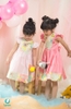 Váy thô đáp hoa ngực hồng nhạt SOFY2