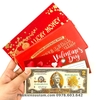 Tiền 2 USD Valentine Mạ Vàng 3D - Phukiensuutam.com