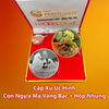 Cặp Xu Úc Hình Con Ngựa Mạ Vàng Bạc Tặng Hộp Nhung