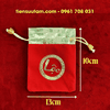 Túi gấm nhung chữ Lộc size 13x10cm