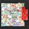 Bộ tiền 20 tờ 20 quốc gia có cờ tặng túi gấm