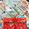 Bộ tiền 20 tờ 20 quốc gia có cờ tặng túi gấm