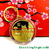 Cặp Móc Khóa Xu Úc Hình Con Mèo Mạ Vàng Bạc - Phukiensuutam.com