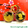 Cặp Móc Khóa Xu Úc Hình Con Mèo Mạ Vàng Bạc - Phukiensuutam.com
