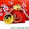Cặp Xu Úc Hình Con Mèo Mạ Vàng Bạc tặng túi gấm lộc - Phukiensuutam.com