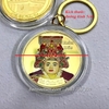 Móc Khoá Xu Lưu Niệm Bà Chúa Xứ Châu Đốc Mạ Vàng In Màu
